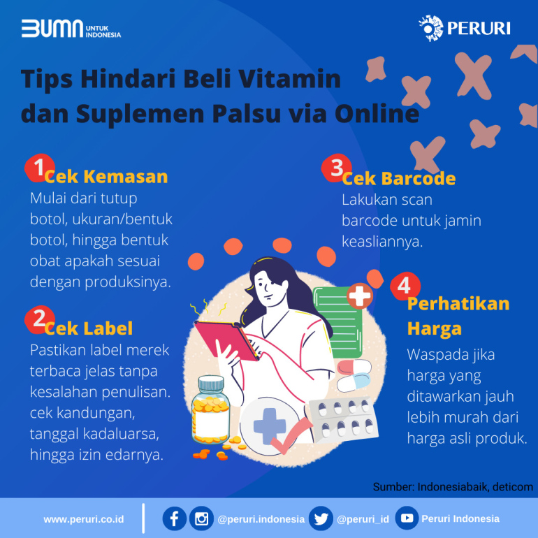 Tips Hindari Beli Vitamin dan Suplemen Palsu Via Online