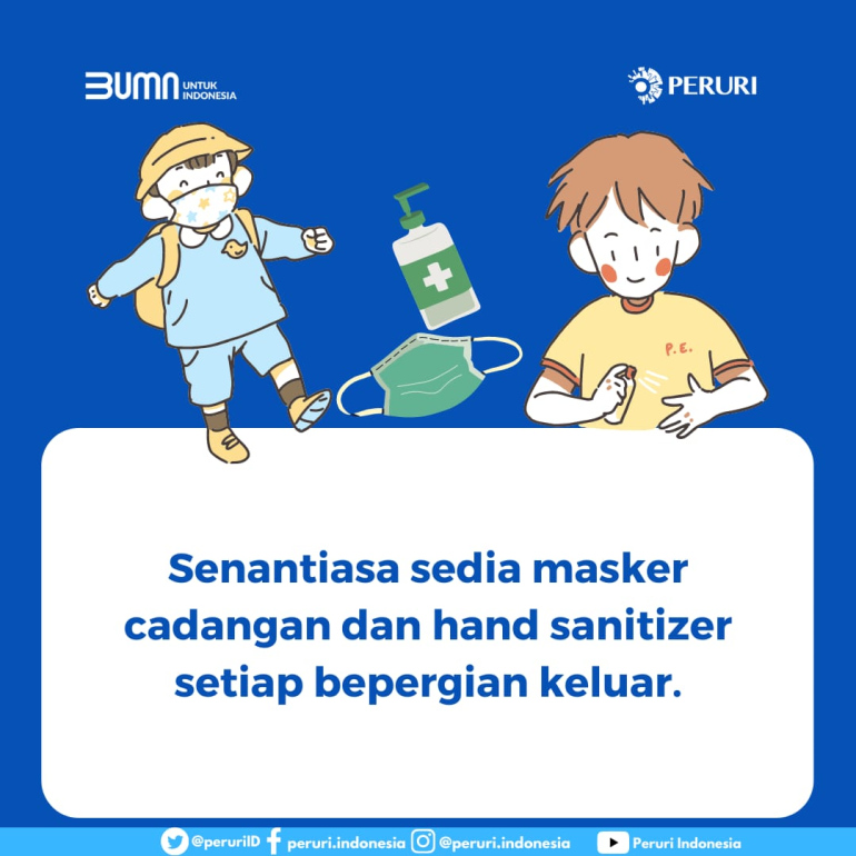 Senantiasa Sedia Masker Cadangan dan Hand Sanitizer Saat Berpergian Keluar