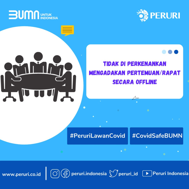 Tidak Di Perkenankan Mengadakan Pertemuan/Rapat Secara Offline
