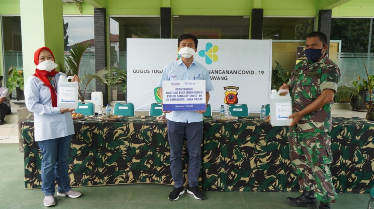 Peruri Salurkan Bantuan Penanggulangan Covid-19 untuk Wilayah Karawang